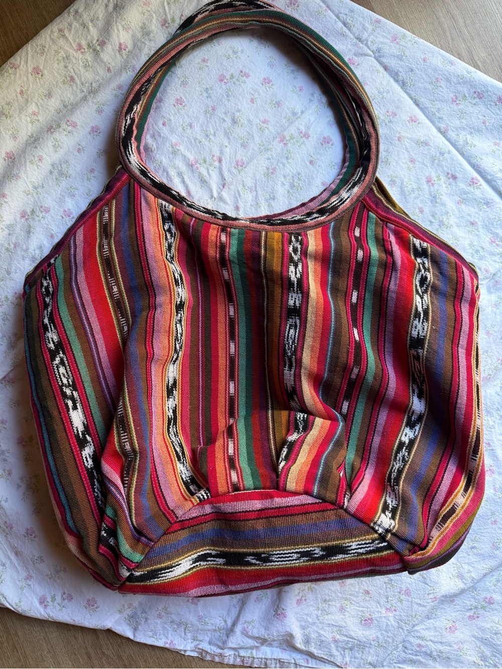 Nena & Co. Multicolor Striped Boho Shoulder Bag - Picture 1 of 6